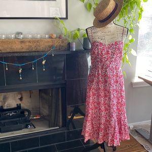 🌸 J. Crew Liberty Ruffle Hem Midi Dress